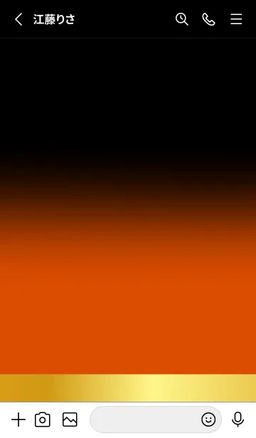 [LINE着せ替え] Deep Orange Gold Black Theme (JP)の画像2