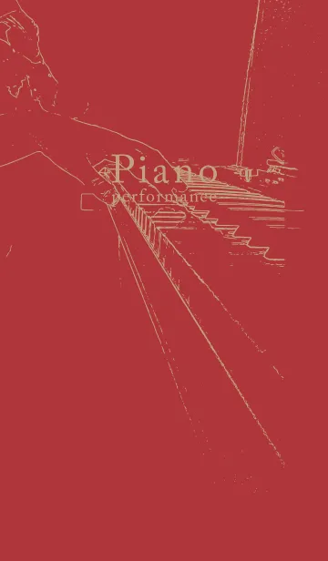 [LINE着せ替え] ピアノ演奏  ローズマダーの画像1