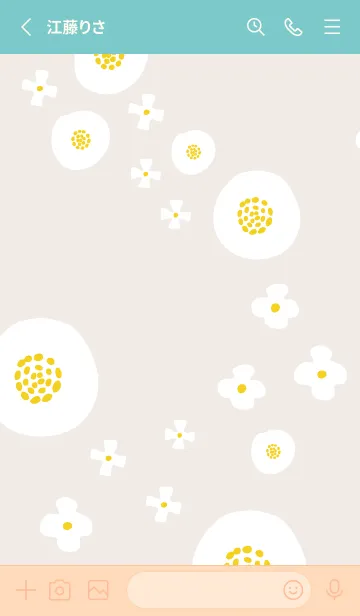 [LINE着せ替え] 3種の白い花29の画像2