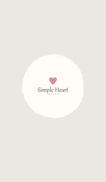 [LINE着せ替え] Simple Heart Dusky Beige - NATURAL 5の画像1
