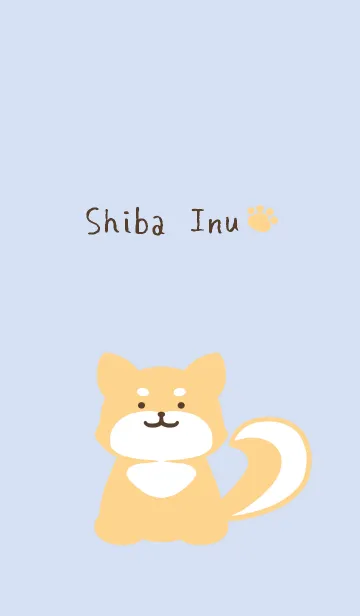 しっぽ可愛い柴犬/ブルーグレイの着せ替えメイン画像