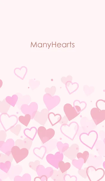 [LINE着せ替え] Many Hearts-PINK 26の画像1