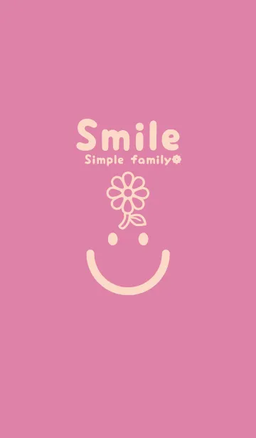 [LINE着せ替え] スマイル＆フラワー ロータスピンクの画像1