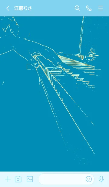 [LINE着せ替え] ピアノ演奏  セルリアンブルーの画像2