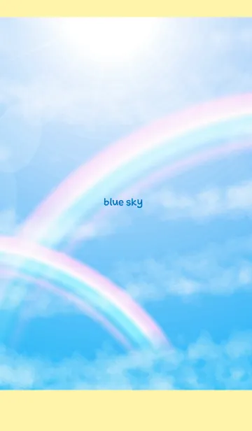 [LINE着せ替え] 青空と虹 黄色の画像1