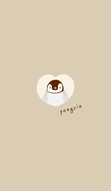 [LINE着せ替え] もふもふペンギン♡beige05_1の画像1