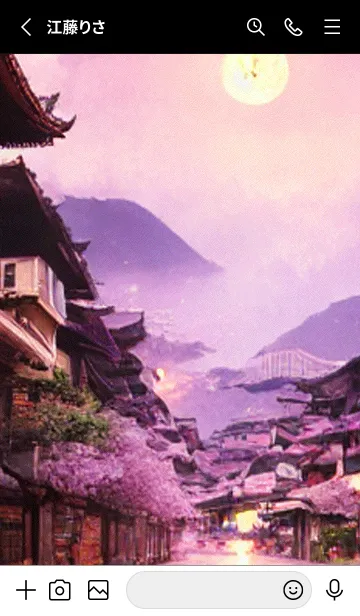 [LINE着せ替え] 和の夜桜#DaB023。の画像2