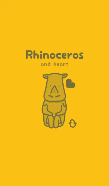 [LINE着せ替え] サイとハート 鬱金色の画像1