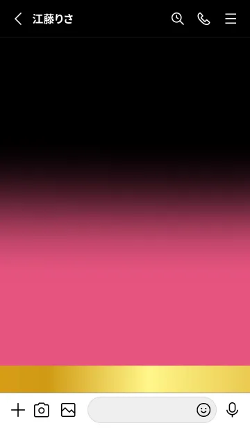 [LINE着せ替え] Dark Pink Gold Black Theme (JP)の画像2