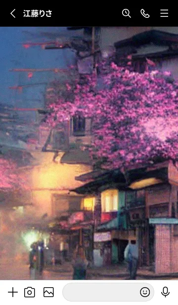 [LINE着せ替え] 和の夜桜#DaD116。の画像2