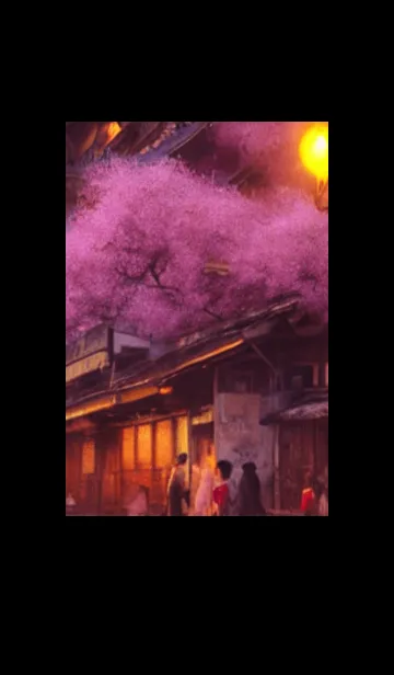 [LINE着せ替え] 和の夜桜#DaD114。の画像1