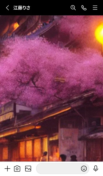 [LINE着せ替え] 和の夜桜#DaD114。の画像2