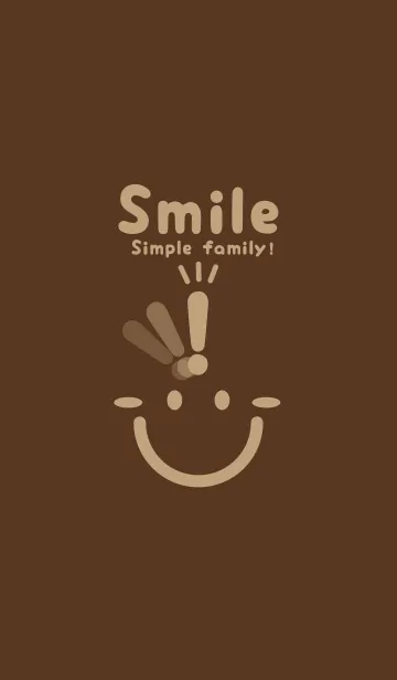 [LINE着せ替え] スマイル＆ヒラメキ 黒茶の画像1