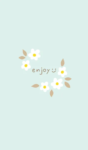 [LINE着せ替え] 5つの白い花29の画像1