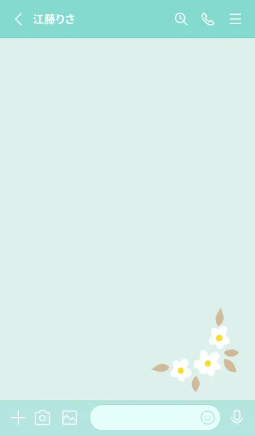 [LINE着せ替え] 5つの白い花29の画像2