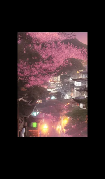 [LINE着せ替え] 和の夜桜#DaE04。の画像1