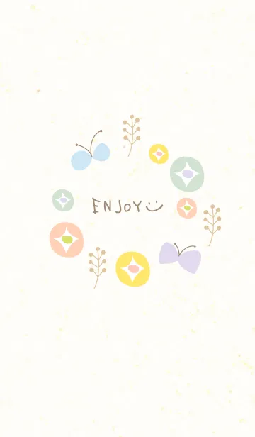 [LINE着せ替え] 北欧風 蝶と花11の画像1