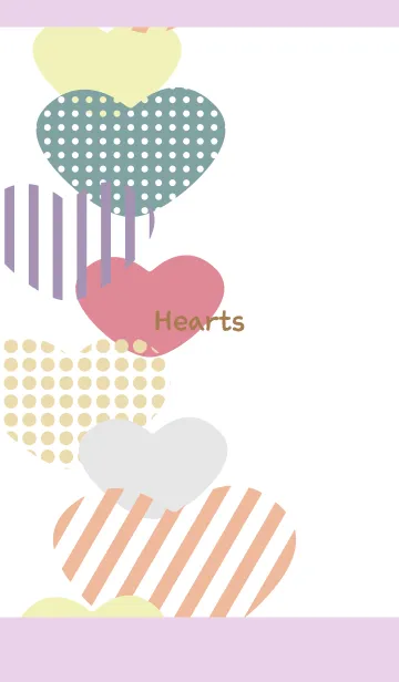 [LINE着せ替え] かわいいハートの着せかえ 紫色の画像1