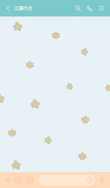 [LINE着せ替え] 茶色い小花30の画像2