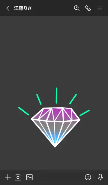 [LINE着せ替え] グラデーション ダイヤモンド 4の画像2