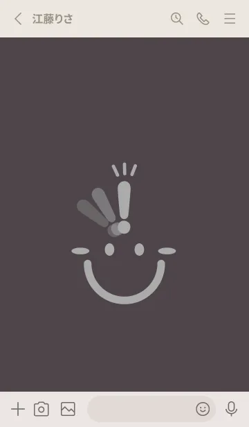 [LINE着せ替え] スマイル＆ヒラメキ チャコールグレイの画像2