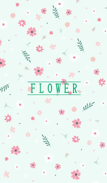 [LINE着せ替え] MANY FLOWERS GREEN 91の画像1