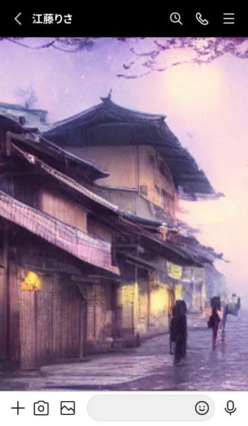 [LINE着せ替え] 和の夜桜#DaD126。の画像2