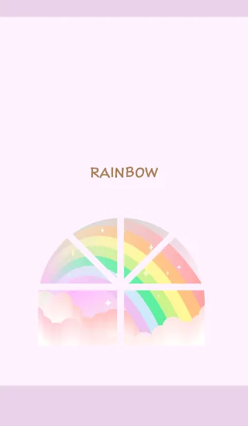 [LINE着せ替え] 窓と虹の着せかえ 紫色の画像1