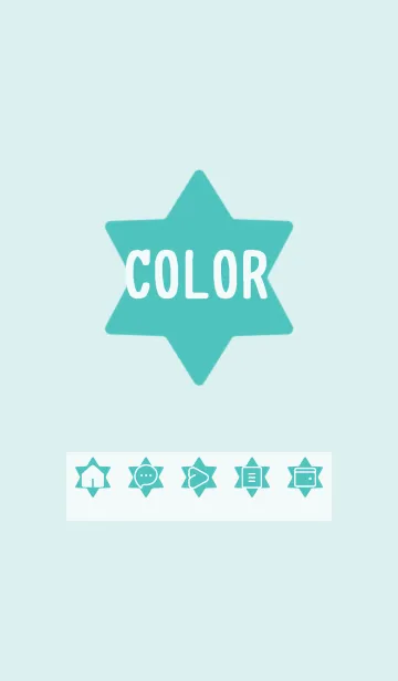 [LINE着せ替え] green color S50の画像1