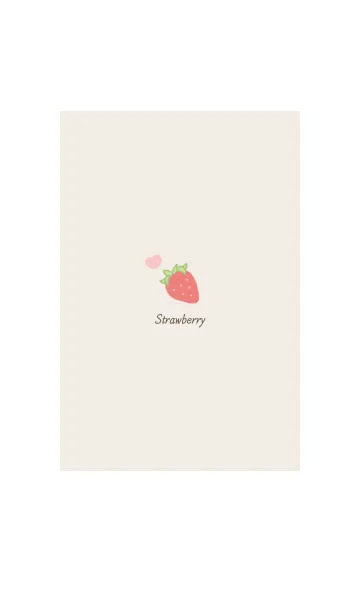 [LINE着せ替え] 苺とハート (ブラウン)の画像1