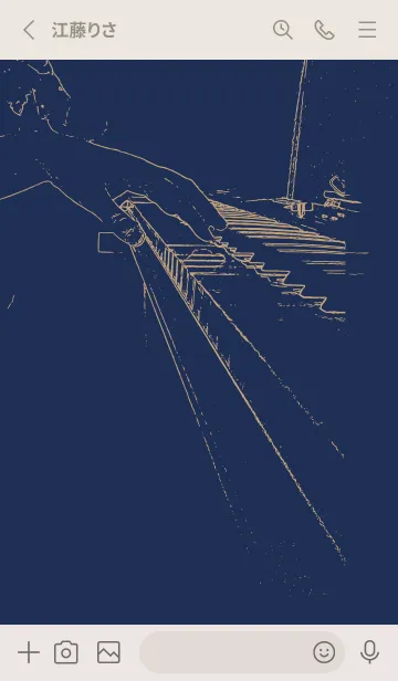 [LINE着せ替え] ピアノ演奏  ネービーブルーの画像2