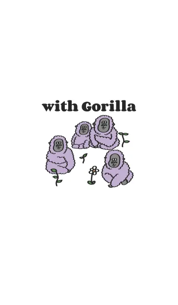 [LINE着せ替え] ごりらの日常 with Gorilla (yellow ver.)の画像1
