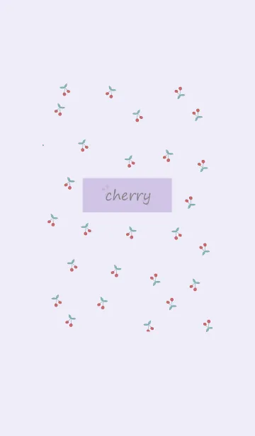 [LINE着せ替え] cherry_pattern #purpleの画像1