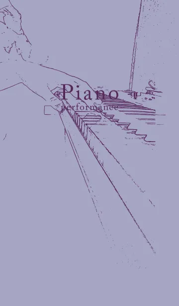 [LINE着せ替え] ピアノ演奏  藤鼠の画像1