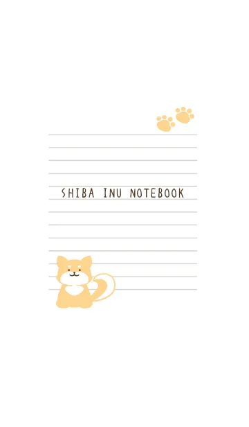 [LINE着せ替え] 柴犬のノート/ホワイトの画像1
