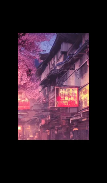 [LINE着せ替え] 和の夜桜#DaE414。の画像1