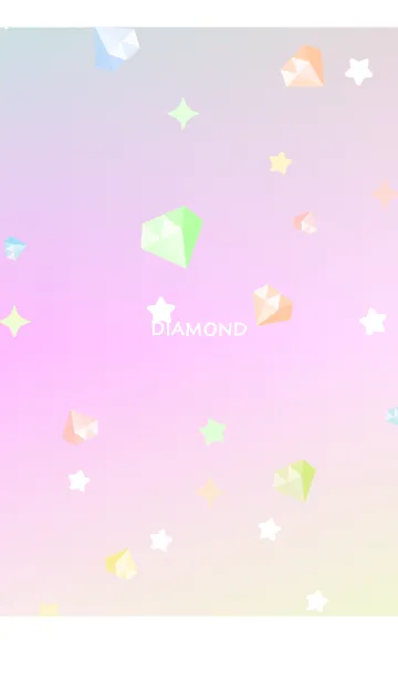 [LINE着せ替え] きらきらダイアモンド 白色背景の画像1