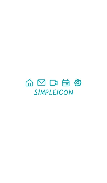 [LINE着せ替え] SIMPLE ICON -WHITE- 37の画像1