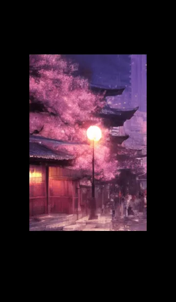 [LINE着せ替え] 和の夜桜#DaE412。の画像1