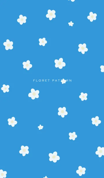 [LINE着せ替え] Floret Pattern - 03-01 ブルーの画像1