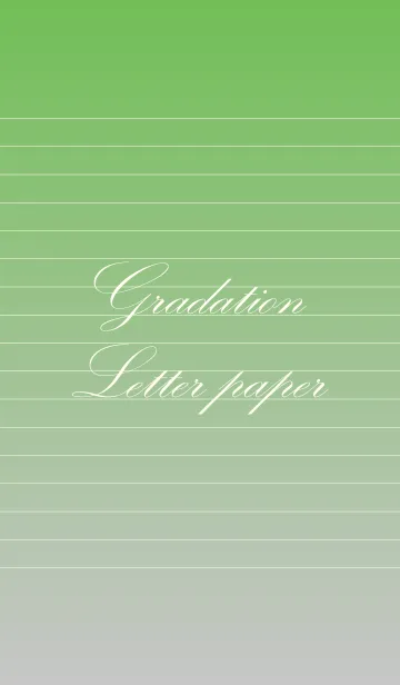 [LINE着せ替え] Gradation Letter paper - Gray+Green-の画像1