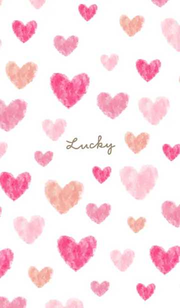 [LINE着せ替え] 水彩ハート たくさん22の画像1