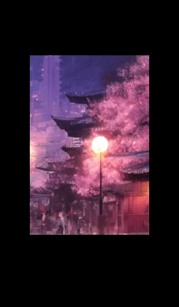 [LINE着せ替え] 和の夜桜#DaE44。の画像1