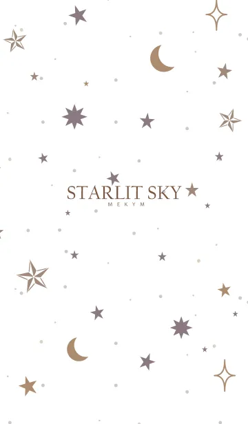 [LINE着せ替え] SIMPLE STARLIT SKY WHITE.MEKYM 13の画像1