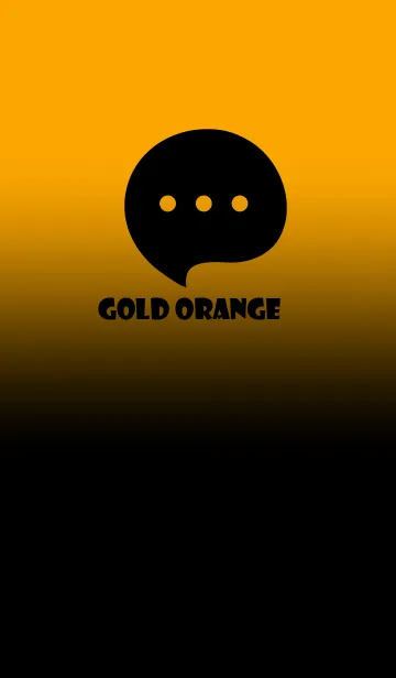 [LINE着せ替え] Black & Gold Orange Theme V4 (JP)の画像1