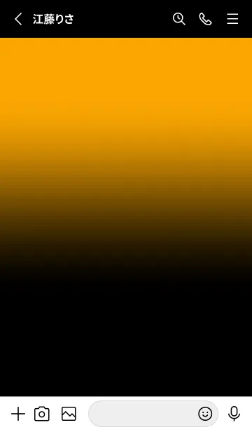 [LINE着せ替え] Black & Gold Orange Theme V4 (JP)の画像2