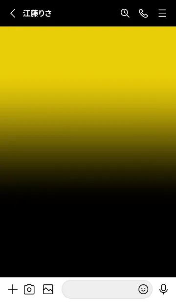 [LINE着せ替え] Black & Deep Yellow Theme V4 (JP)の画像2