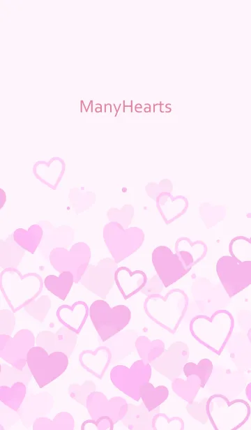 [LINE着せ替え] Many Hearts-PURPLE 27の画像1
