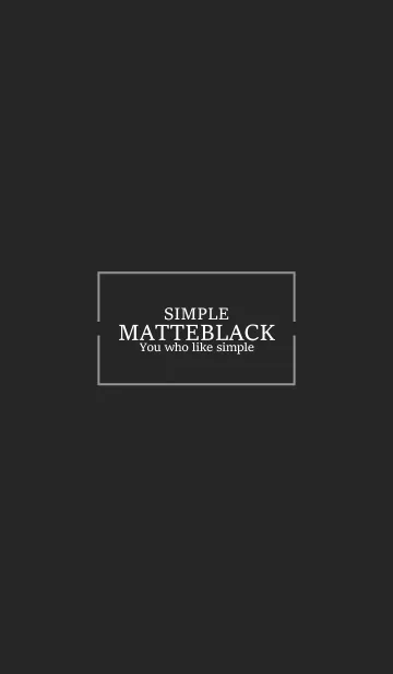 [LINE着せ替え] MATTE BLACK - SIMPLEの画像1