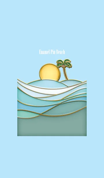 [LINE着せ替え] Enamel Pin Beach.の画像1